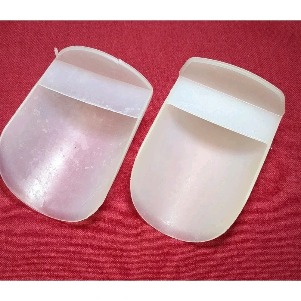 Set of 2 VTG Tupperware Rocker Scoops Clear/sheer
